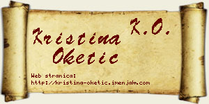 Kristina Oketić vizit kartica